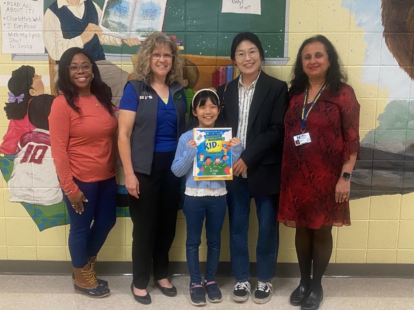 Photo of Eunseol, Callie Stewart, Joy Traxler, and Vandana Taneja